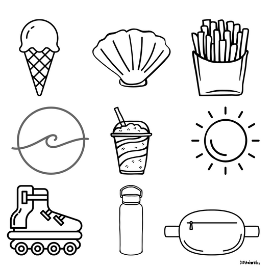 Coastal Diner Coloring Sheets